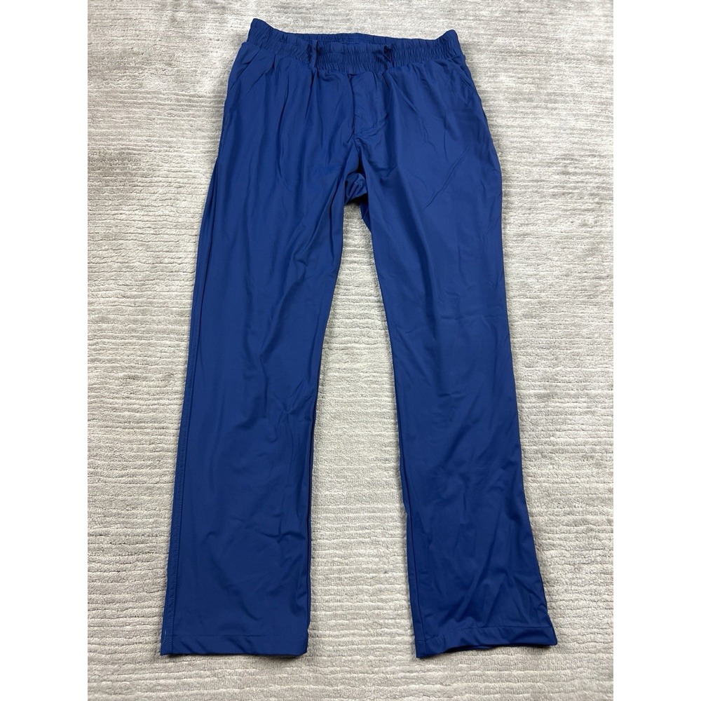 Letaotao Pants Mens 38x28 Blue Pull On‎ Lightweight Elastic Waist Nylon Blend